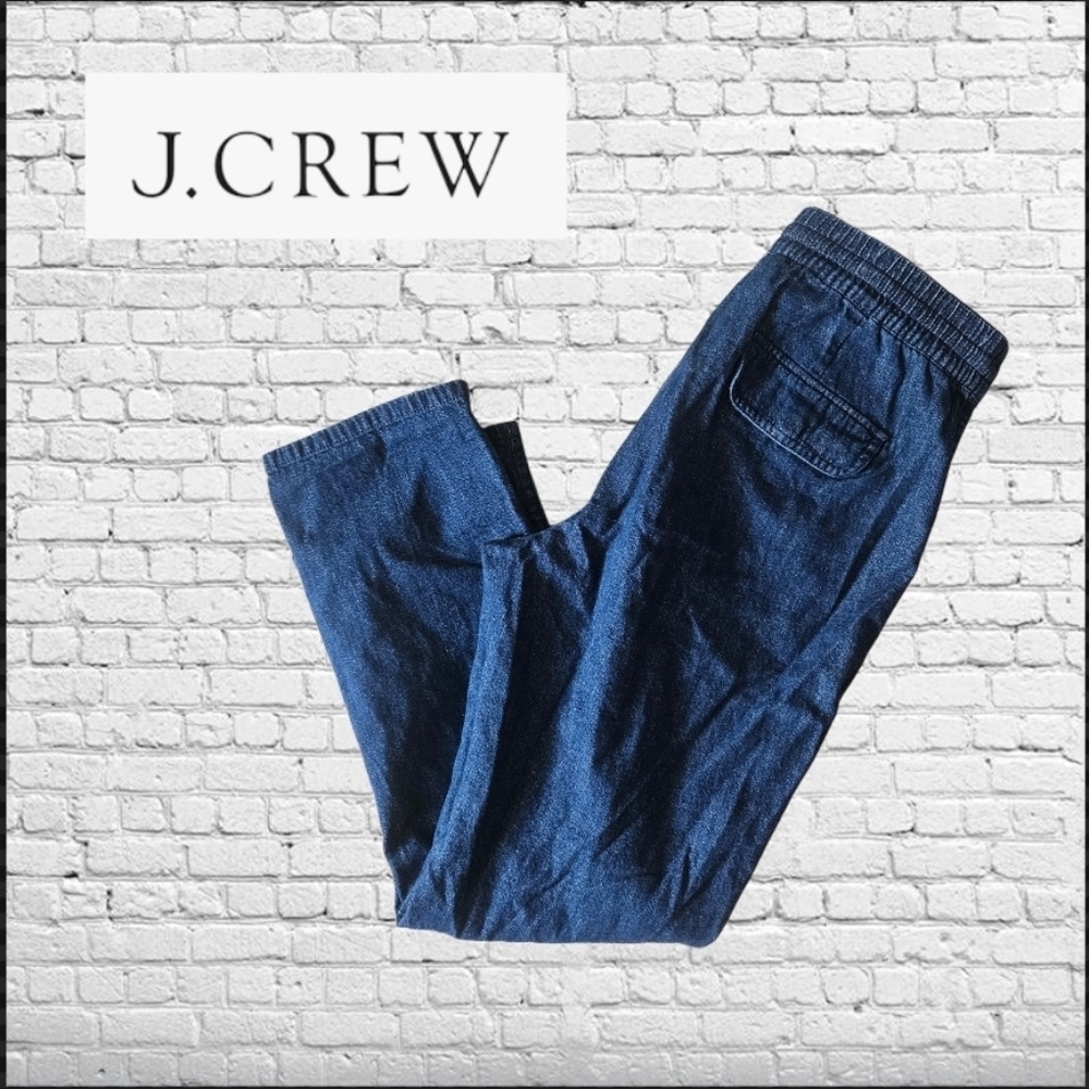 J.Crew Tie-waist Denim Camp Pant Small